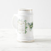 パーソナライズされた花婿介添人グルームスマンの父 ビールジョッキ (正面左)