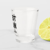 パーソナライズされた花婿介添人名前をカスタムするバチュラーパーティ ショットグラス (右)