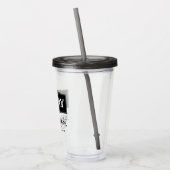 パーソナライズされた花婿介添人結婚のアクリル製タンブラー アクリルタンブラー (左)