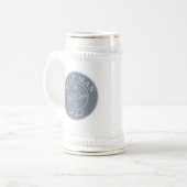 パーソナライズされた花婿介添人 ビールジョッキ (正面左)