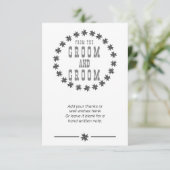 パーソナライズされた花婿感謝していから サンキューカード (スタンド正面)