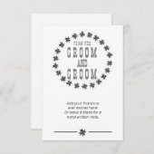 パーソナライズされた花婿感謝していから サンキューカード (正面/裏面)