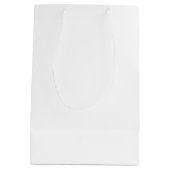 パーソナライズされた花嫁と花婿の結婚ウェルカムホワイト ミディアムペーパーバッグ (裏面)