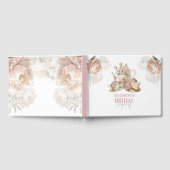 パーソナライズされた花嫁のためのお茶会の花 ゲストブック (全面)