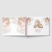 パーソナライズされた花嫁のためのティーパーティーの花 ゲストブック (全面)