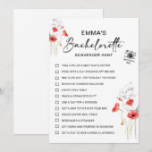 パーソナライズされた花嫁のための宝探しゲーム 招待状 (正面/裏面)