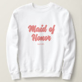 パーソナライズされた花嫁の介添え人 バチェロレッテ ウェディング スウェットシャツ (デザイン正面)