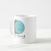 パーソナライズされた花嫁の介添え人 モノグラム 結婚式の仲間たち コーヒーマグカップ (正面左)