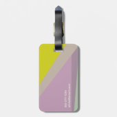 パーソナライズされた花嫁の仲間へのギフト 紫 緑 名前 ラゲッジタグ (裏面縦)