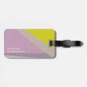 パーソナライズされた花嫁の仲間へのギフト 紫 緑 名前 ラゲッジタグ (裏面横)