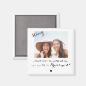 パーソナライズされた花嫁の仲間 マグネット (正面/裏面)