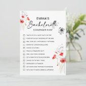 パーソナライズされた花嫁の友達のための宝探しゲーム 招待状 (スタンド正面)