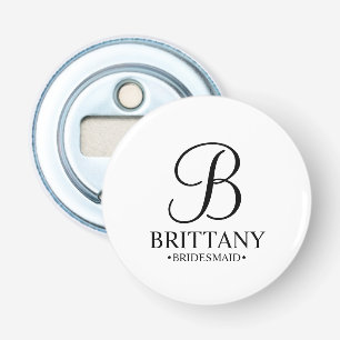 パーソナライズされた花嫁の名前とモノグラム 栓抜き