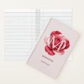 パーソナライズされた花嫁の女友達のためのローズエレガント ノートブック (内側)