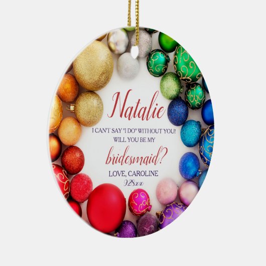 パーソナライズされた花嫁の提案フェスティバルカラフル セラミックオーナメント (右)