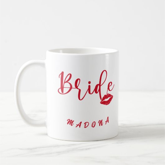パーソナライズされた花嫁の独身最後の夜 コーヒーマグカップ (左)