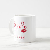 パーソナライズされた花嫁の独身最後の記念品 コーヒーマグカップ (正面左)