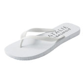 パーソナライズされた花嫁の贈り結婚物ブライダルパーティ ビーチサンダル (アングル)