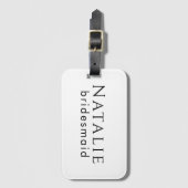 パーソナライズされた花嫁の贈り結婚物ブライダルパーティ ラゲッジタグ (正面縦)