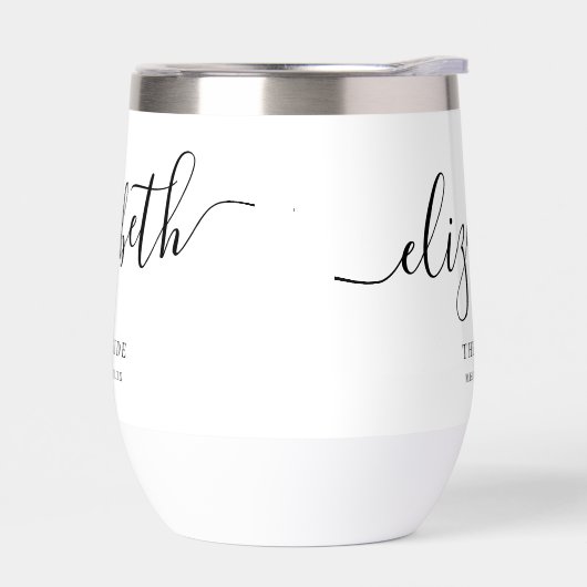 パーソナライズされた花嫁エレガント書名 (左面)