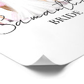 パーソナライズされた花嫁カスタム名前壁アートギフト ポスター (角)