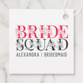 パーソナライズされた花嫁チーム - エレガントな独身最後の夜 フェイバータグ (裏面)