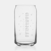 パーソナライズされた花嫁メイド名ギフトレトロフォント ガラス缶 (裏面)