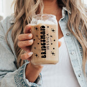 パーソナライズされた花嫁メイド名ギフトレトロフォント ガラス缶