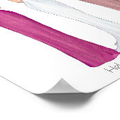 パーソナライズされた花嫁結婚の贈り物プリント ポスター (角)