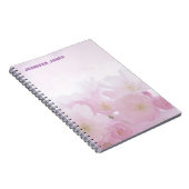 パーソナライズされた花柄の女の子らしいかわいいスタイリッシュなモダンプロ ノートブック (右側)