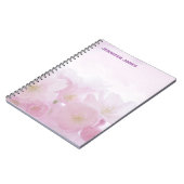 パーソナライズされた花柄の女の子らしいかわいいスタイリッシュなモダンプロ ノートブック (左側)