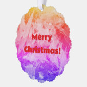 パーソナライズされた芸術的クリスマス オーナメントカード (左)