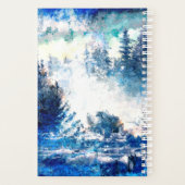 パーソナライズされた芸術的冬の山 プランナー手帳 (裏面)