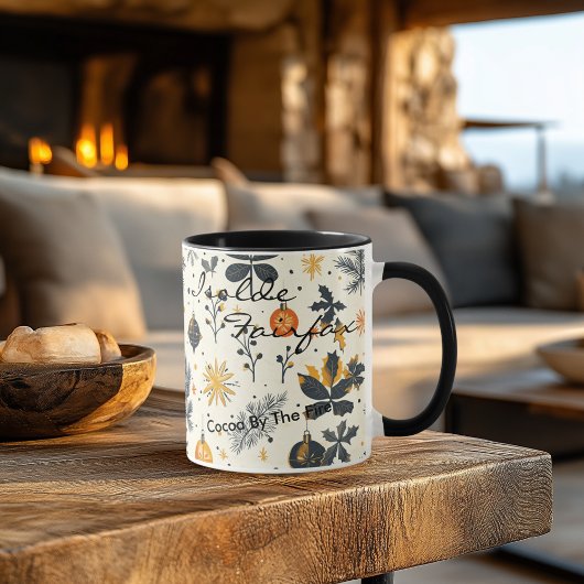 パーソナライズされた芸術的Christmas Mag -名前をカスタムする マグカップ