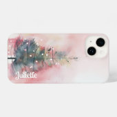 パーソナライズされた芸術的Christmas Treeの電話ケース iPhoneケース (裏面横)
