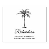 パーソナライズされた芸術的Palmモダン Treeスクリプト ラバースタンプ (インプリント)