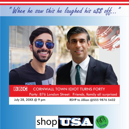 パーソナライズされた英国男性へ偽ニュース 招待状