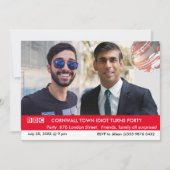 パーソナライズされた英国男性へ偽ニュース 招待状 (正面)