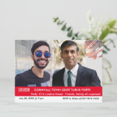 パーソナライズされた英国男性へ偽ニュース 招待状 (スタンド正面)