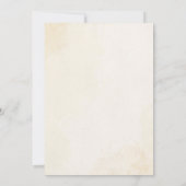 パーソナライズされた茶色の素朴な花雑草招待状 招待状 (裏面)