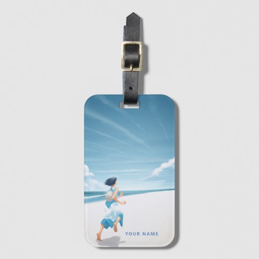 パーソナライズされた荷物タグお洒落ア日本のート ラゲッジタグ (正面縦)