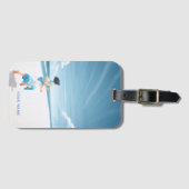 パーソナライズされた荷物タグお洒落ア日本のート ラゲッジタグ (正面横)