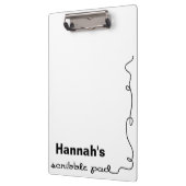 パーソナライズされた落書きパッド クリップボード (左)