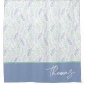 パーソナライズされた葉のシャワーカーテン シャワーカーテン (正面)