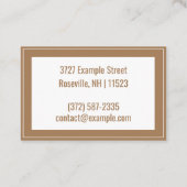 パーソナライズされた葉落ちた木材の"（英国/ユーロ） 名刺 (裏面)