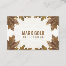 パーソナライズされた葉落ちた木材の"（英国/ユーロ） 名刺