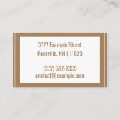 パーソナライズされた葉落ちた「木材の」（アメリカ人） 名刺 (裏面)