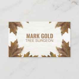 パーソナライズされた葉落ちた「木材の」（アメリカ人） 名刺