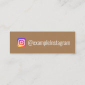 パーソナライズされた葉落ちたInstagram スキニー名刺 (裏面)