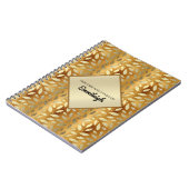 パーソナライズされた葉金ゴールド ノートブック (左側)